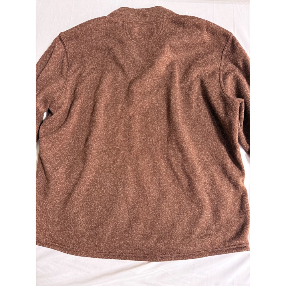 Carhartt Mens 2XL Relaxed Fit Quarter Zip Sherpa Lined Fleece Pullover Brown - Picture 8 of 9